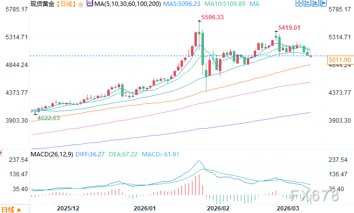 金价回调测试5000美元大关,暗中蓄力长期前景