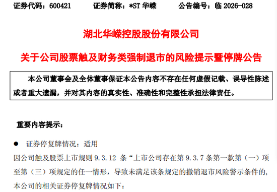 600421，将退市！明起停牌